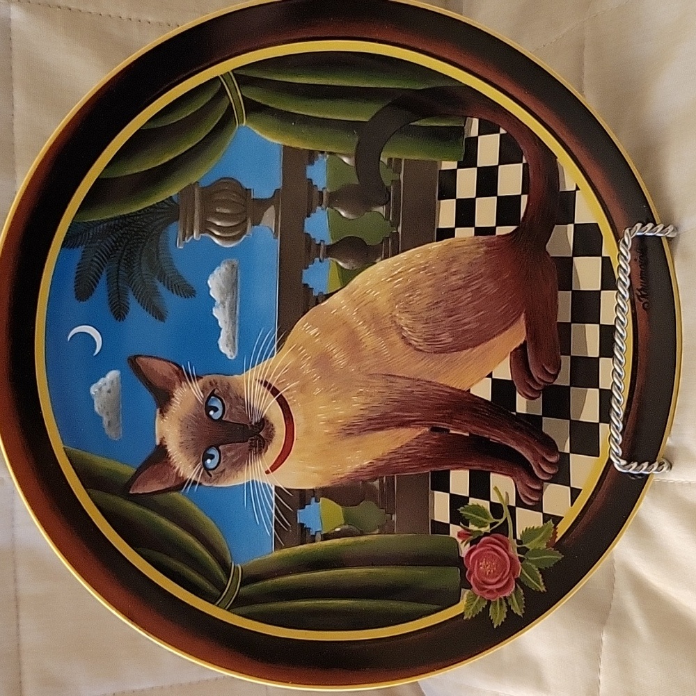 Siamese Cat Collector Plate Princess Aurora Queen Of The Night.